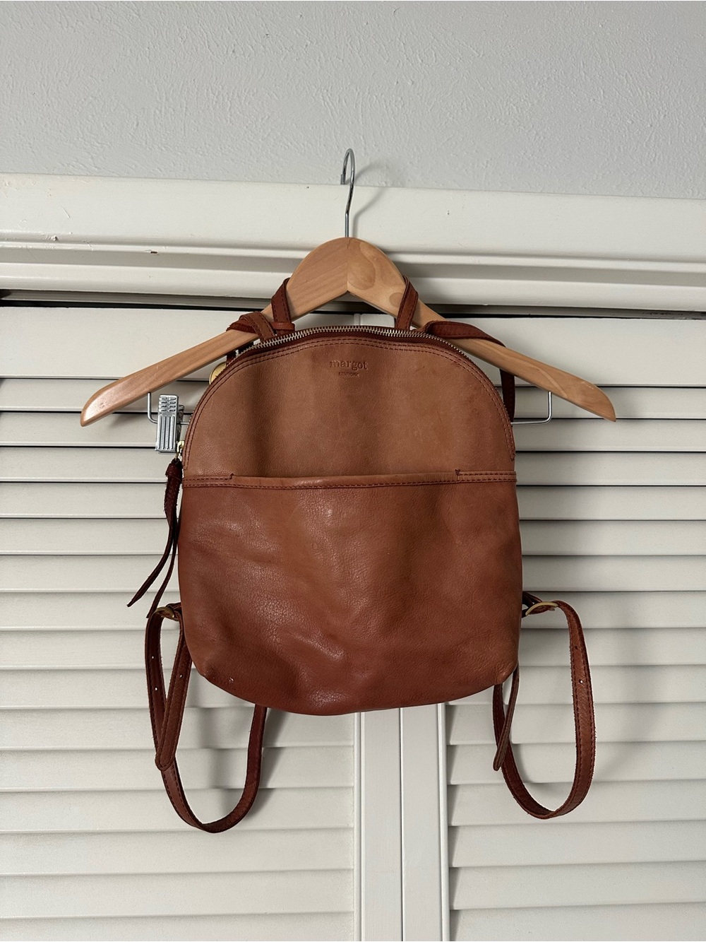 Margot New York Women’s Small Leather Backpack Brown